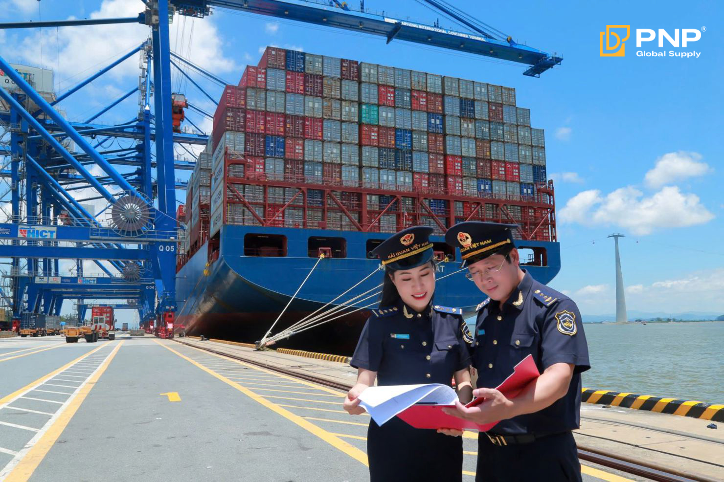 Goods being transported through customs